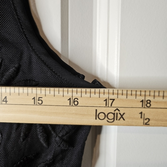 Forever 21 Witchy Black Glam Embroidered Sheer Sleeveless Goth Camisole Top M - Picture 6 of 15